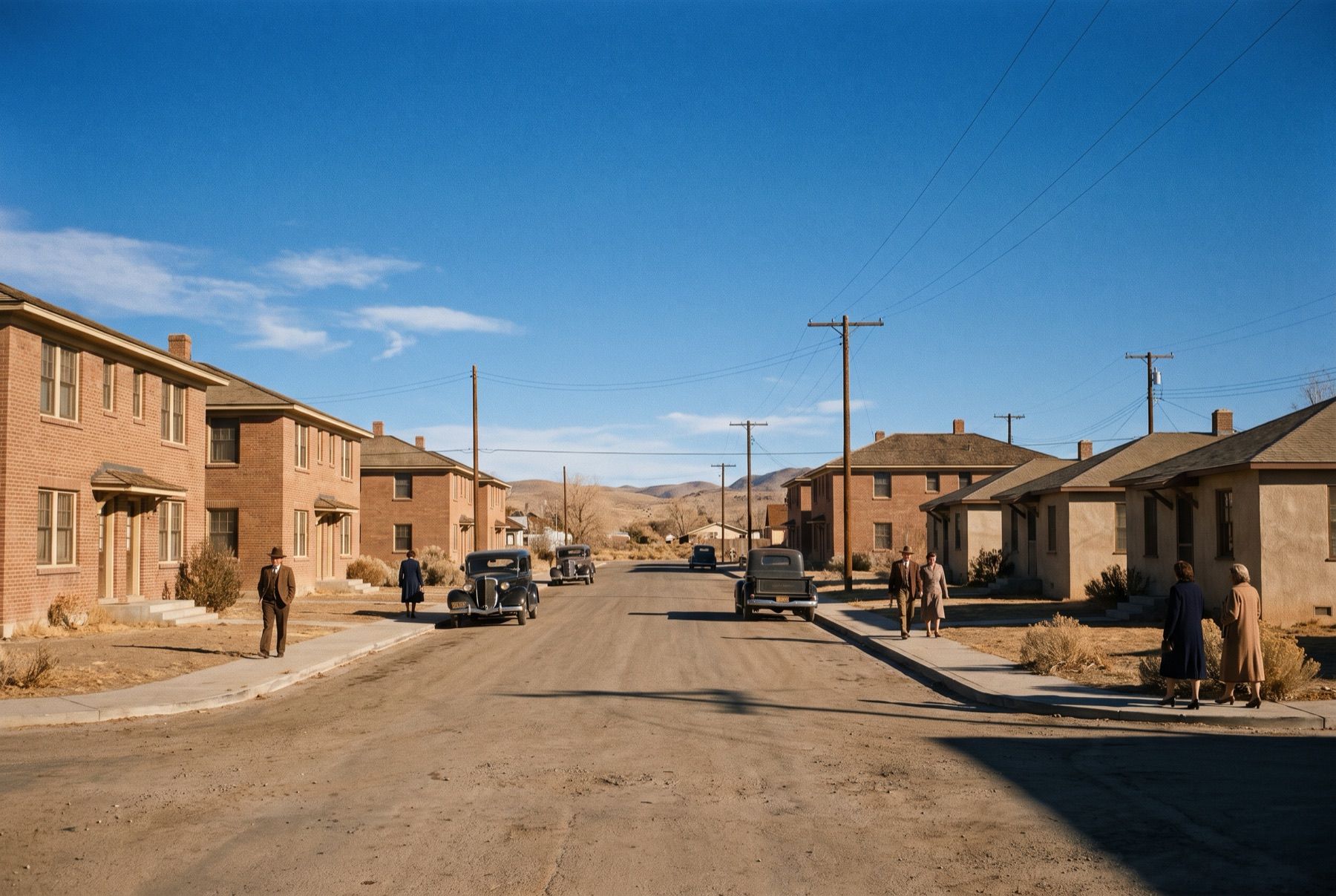 A 1930s Reno residential street with small apartments once used by divorce seekers.