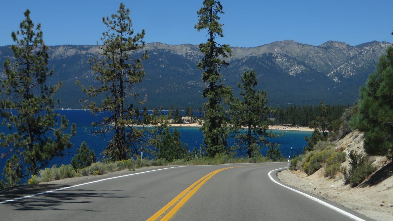 SR-28 on the east shore of Lake Tahoe