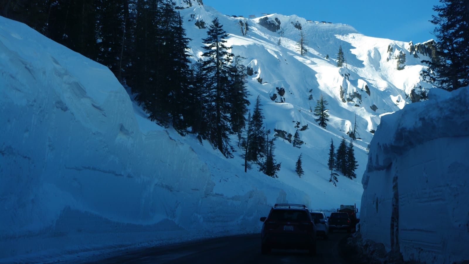 SR-88 at the Carson Spur between plowed snow walls