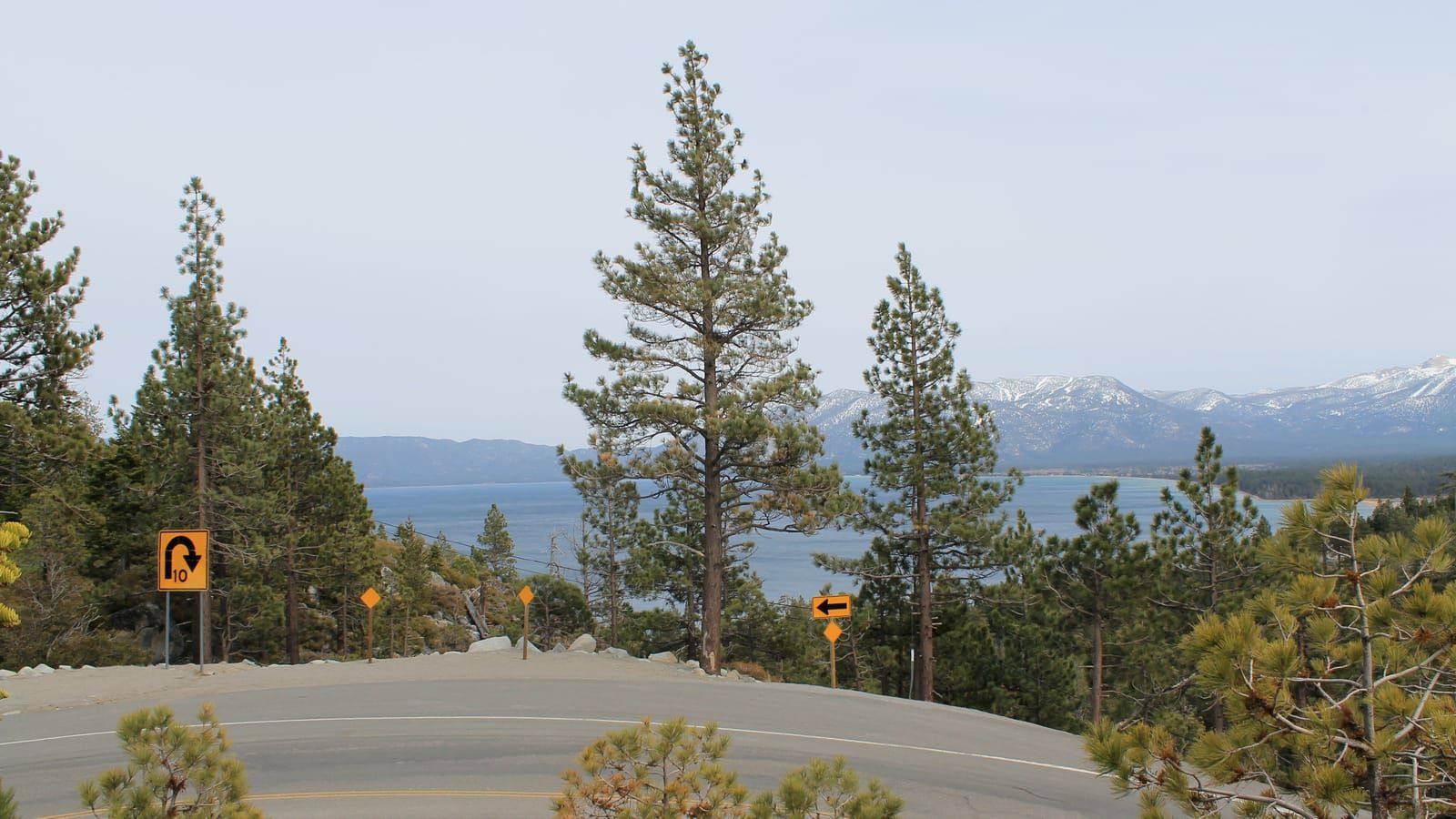 SR-89 on the hairpin above Emerald Bay