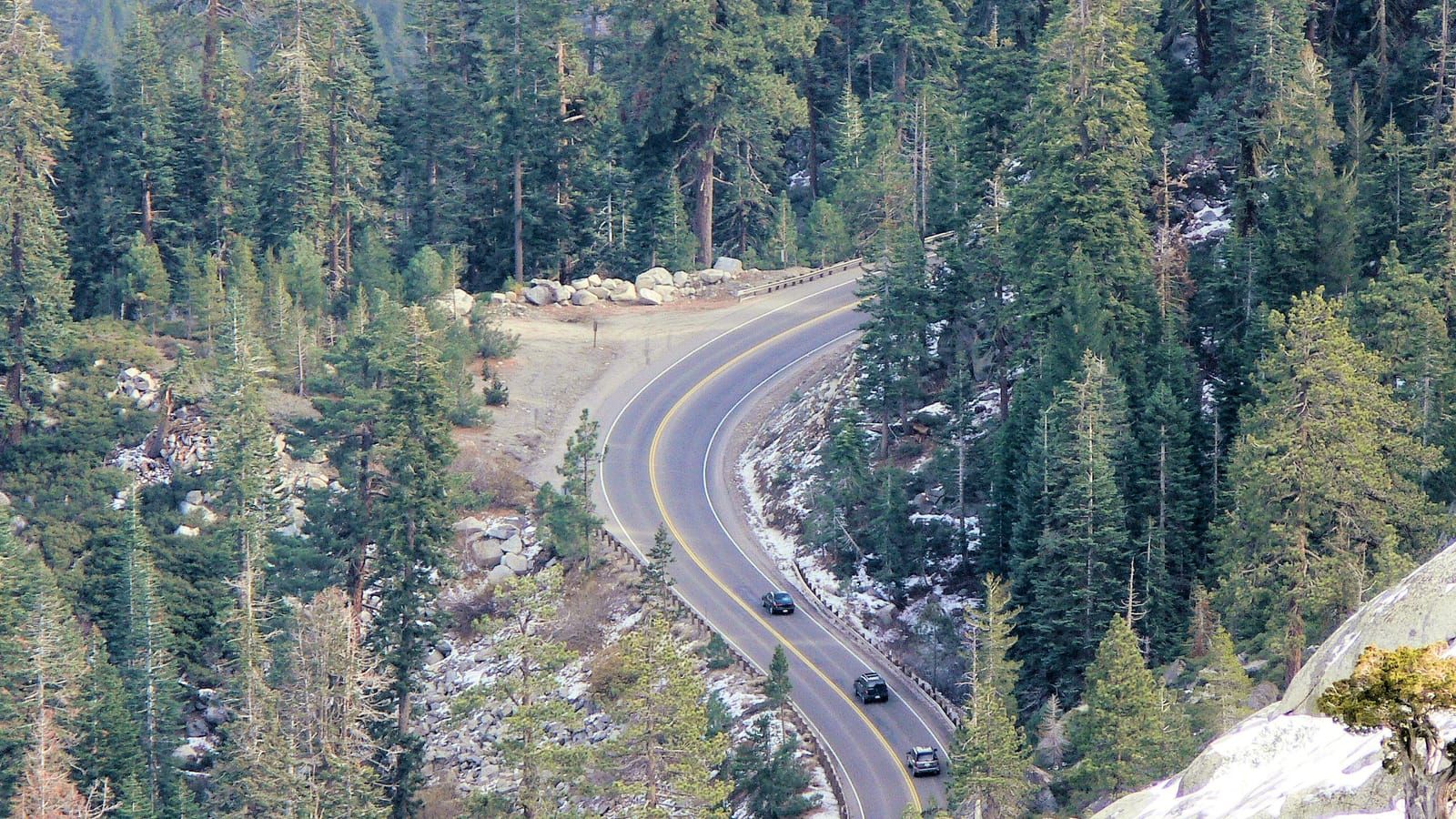 US-50 on the Echo Summit grade, from above Lower Echo Lake